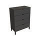 30" Dark Gray Four Drawer Standard Chest