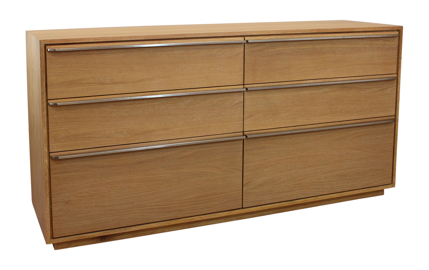 72" Natural Solid Wood Six Drawer Double Dresser