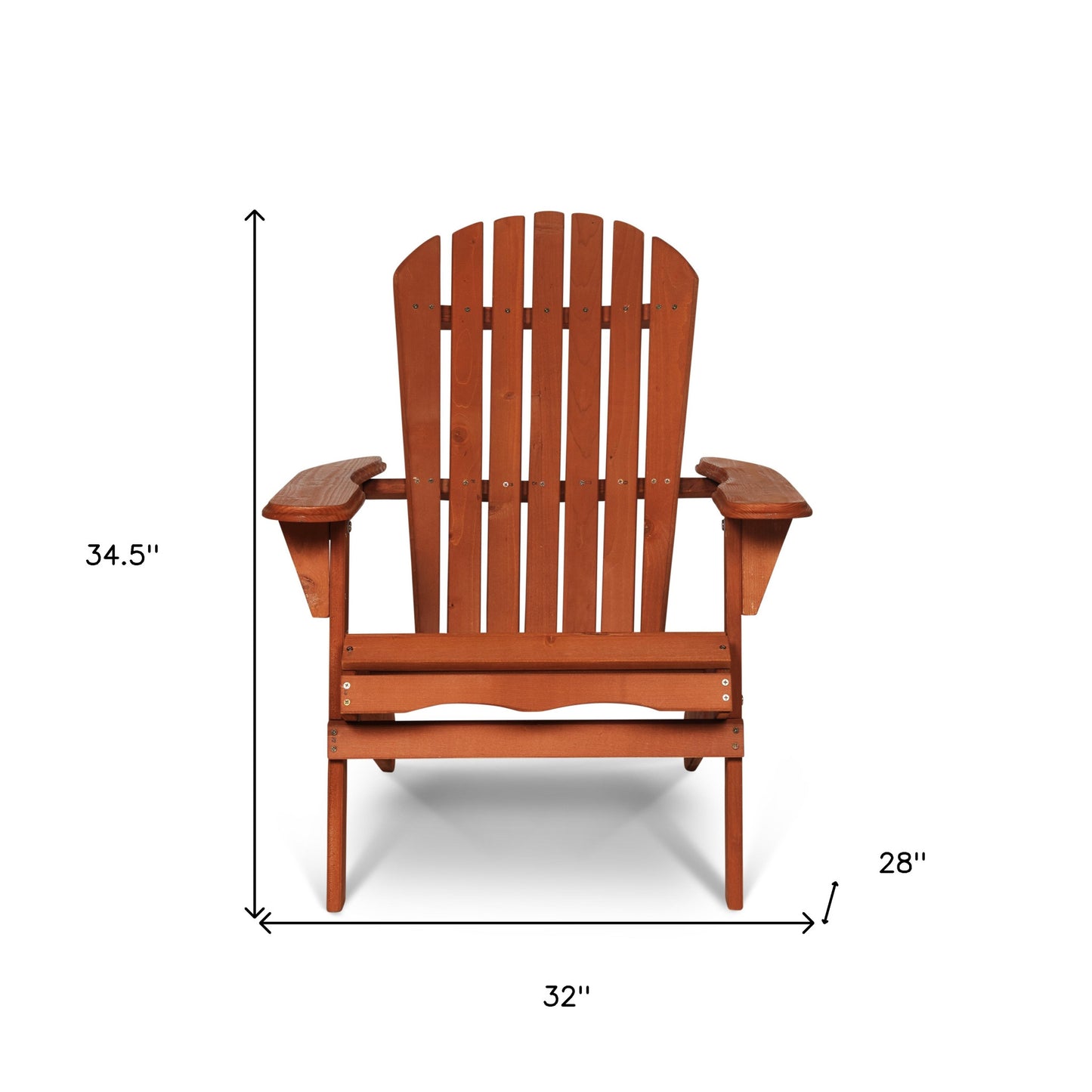 32" Battleship Gray and Natural Wood Heavy Duty Plastic Outdoor Adirondack Chair