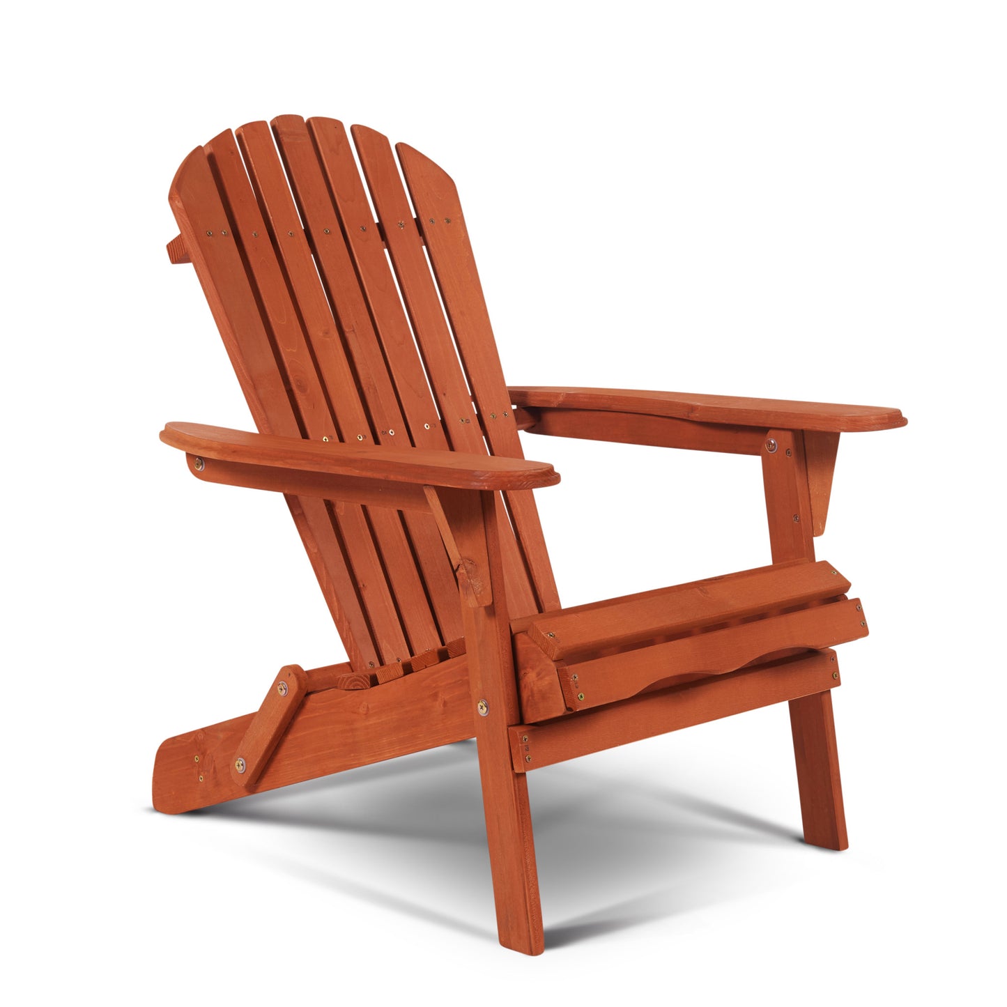 32" Battleship Gray and Natural Wood Heavy Duty Plastic Outdoor Adirondack Chair