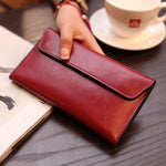 Load image into Gallery viewer, Leather Buckle Simple Business Cowhide Thin Wallet Card
