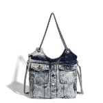 Load image into Gallery viewer, Large Capacity Fashion Jean Bag Retro Shoulder Bag
