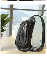 Load image into Gallery viewer, Genuine Leather Men&#39;s Chest Bag One-shoulder Leisure Sports
