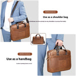 Load image into Gallery viewer, Men&#39;s Official Document Leather Casual Computer Bag Shoulder Crossbody
