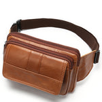 Load image into Gallery viewer, Men&#39;s First Layer Cowhide Outdoor One Shoulder Crossbody Waist Bag
