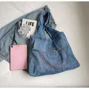 Denim Retro Women's Shoulder Bag Large Capacity Handbag