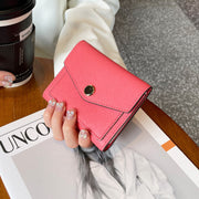 Women's Short Cowhide Three Fold Wallet
