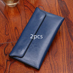 Load image into Gallery viewer, Leather Buckle Simple Business Cowhide Thin Wallet Card
