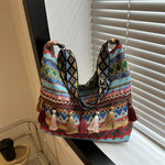 Load image into Gallery viewer, Simple Shoulder Retro Ethnic Style Large Capacity Bag
