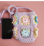 Load image into Gallery viewer, Fresh Flower Wool Crocheted Crossbody Small Hand-made Women&#39;s Bag
