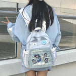 Load image into Gallery viewer, Japanese Transparent Preppy Style Large Capacity Fashion Backpack
