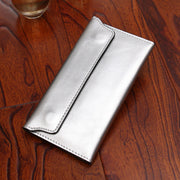 Leather Buckle Simple Business Cowhide Thin Wallet Card