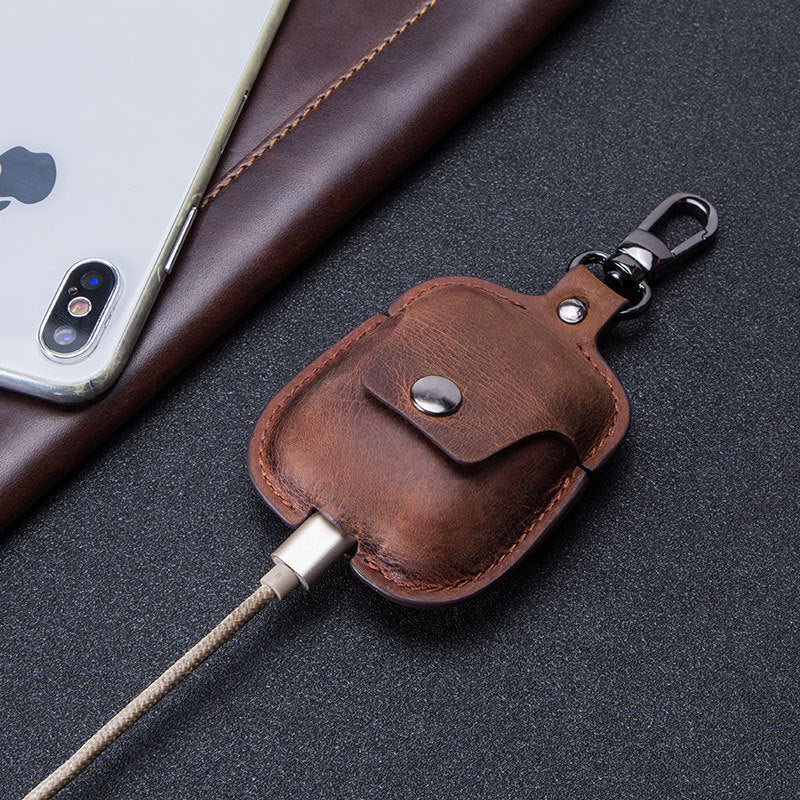 Compatible Covers Leather Keychain Portable Headset