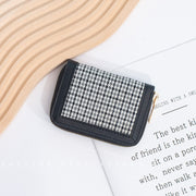 Women's Card Bag Canvas Thousand Bird Grid