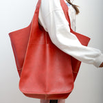 Load image into Gallery viewer, Simple Big Bag Soft Leather Large Capacity Shoulder Hand-held Tote
