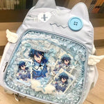 Load image into Gallery viewer, Japanese Transparent Preppy Style Large Capacity Fashion Backpack
