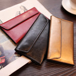 Load image into Gallery viewer, Leather Buckle Simple Business Cowhide Thin Wallet Card
