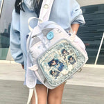 Load image into Gallery viewer, Japanese Transparent Preppy Style Large Capacity Fashion Backpack
