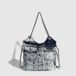 Load image into Gallery viewer, Large Capacity Fashion Jean Bag Retro Shoulder Bag
