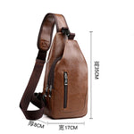 Load image into Gallery viewer, Luxury Brand Messenger Bag Leather Men Chest Bag Vintage Crossbody Shoulder Bag Men&#39;s Business Sling Bags Male Casual Chest Pack
