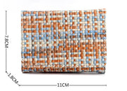 New Straw PU Folding Wallet Women's Mini Ultra-thin Fashion All-matching