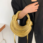 Load image into Gallery viewer, Instafamous Metal Noodles Evening Bag Fashion Shiny Surface
