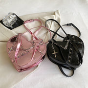 Heart-Shaped Chain Shoulder Bag | Large Capacity