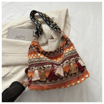 Load image into Gallery viewer, Simple Shoulder Retro Ethnic Style Large Capacity Bag
