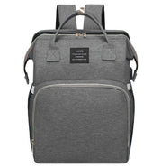 Multifunction Baby Travel Backpack – Foldable Crib & Large Capacity