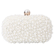 Women's Pearl Dinner Bag Soft Surface Lock Clutch