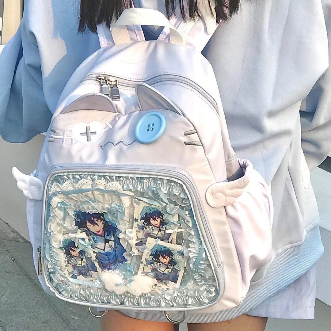 Japanese Transparent Preppy Style Large Capacity Fashion Backpack