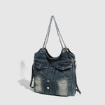 Load image into Gallery viewer, Large Capacity Fashion Jean Bag Retro Shoulder Bag
