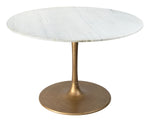 Load image into Gallery viewer, Ithaca Dining Table White &amp; Gold
