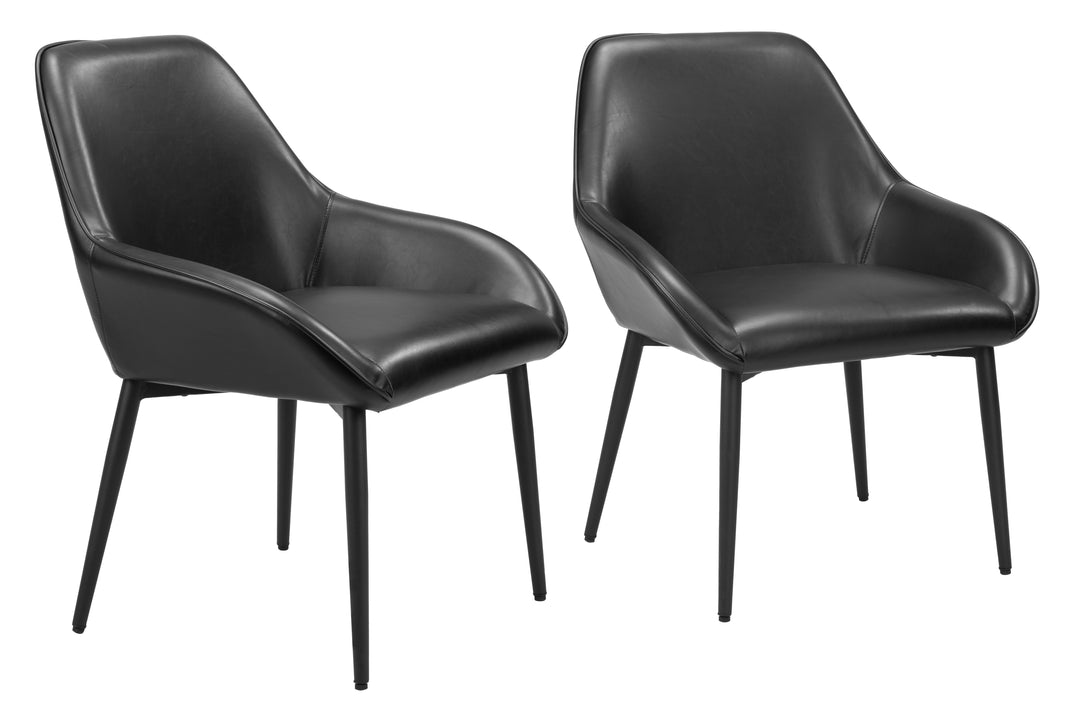 Vila Dining Chair (Set of 2) Black